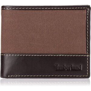 🆕Men's Brown Canvas Passcase Wallet, Man-Made Material, Slim Design, Stylish